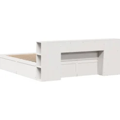 vidaXL Estructura de cama sin colchón madera maciza blanca 200x200 cm Blanco Discount