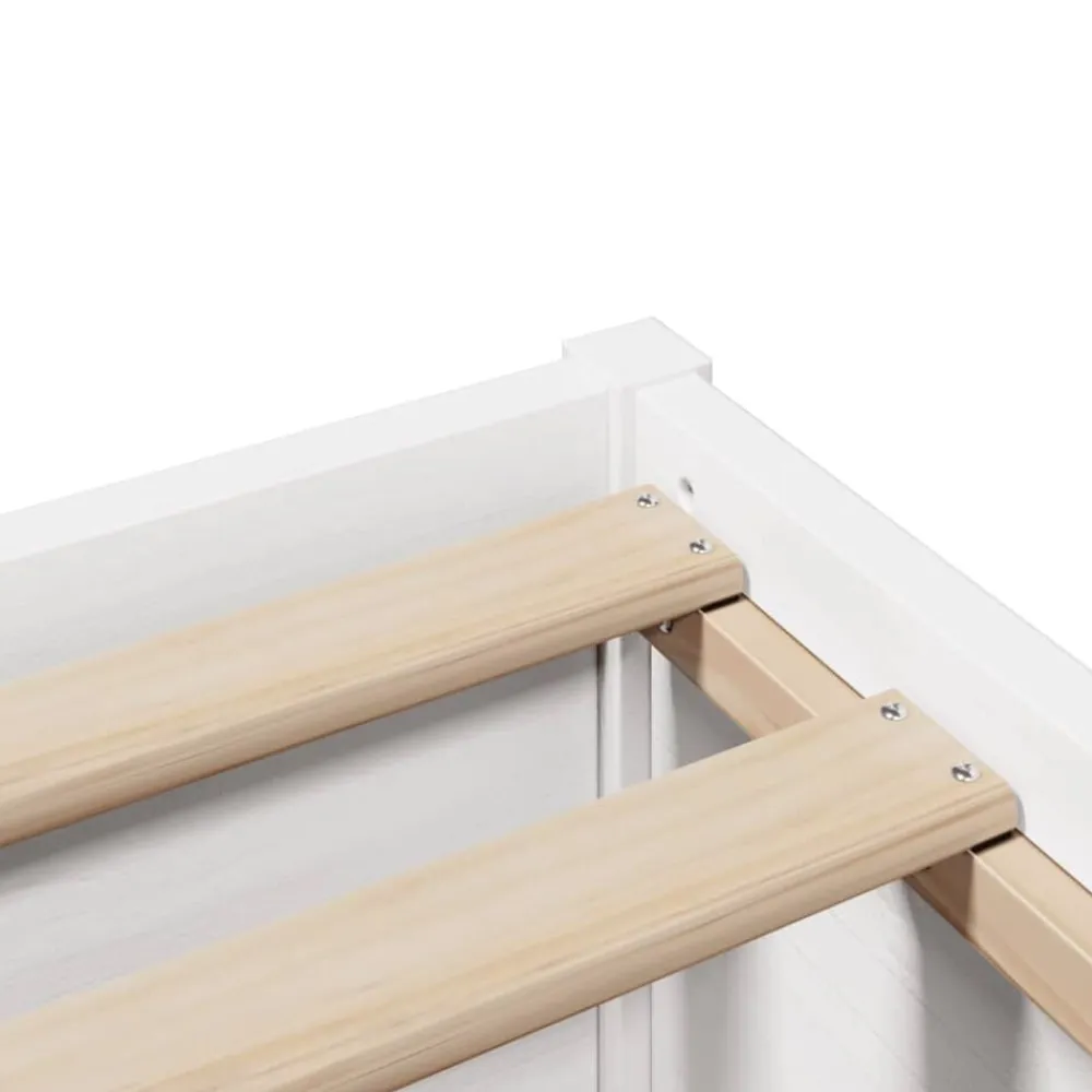 vidaXL Estructura de cama sin colchón madera maciza blanca 200x200 cm Blanco Discount