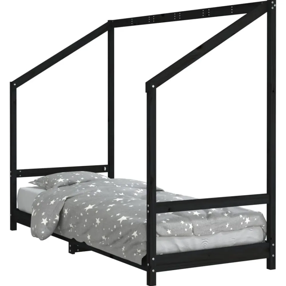 Niños vidaXL Mobiliario Para Bebés Y Niños Pequeños-Estructura de cama para niños madera de pino 80x200 cm