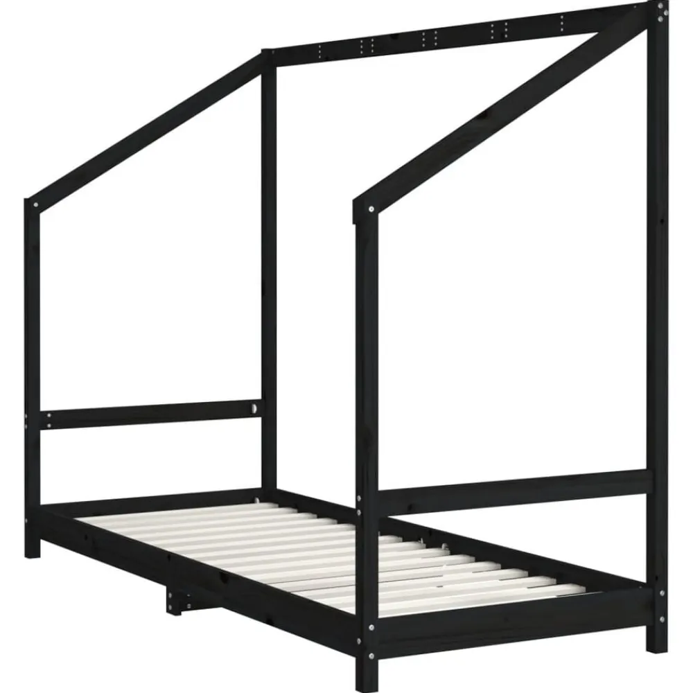 Niños vidaXL Mobiliario Para Bebés Y Niños Pequeños-Estructura de cama para niños madera de pino 80x200 cm