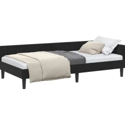 vidaXL Estructura de cama en esquina 80 cm x 200 cm Terciopelo Negro New