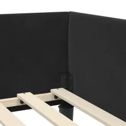 vidaXL Estructura de cama en esquina 80 cm x 200 cm Terciopelo Negro New