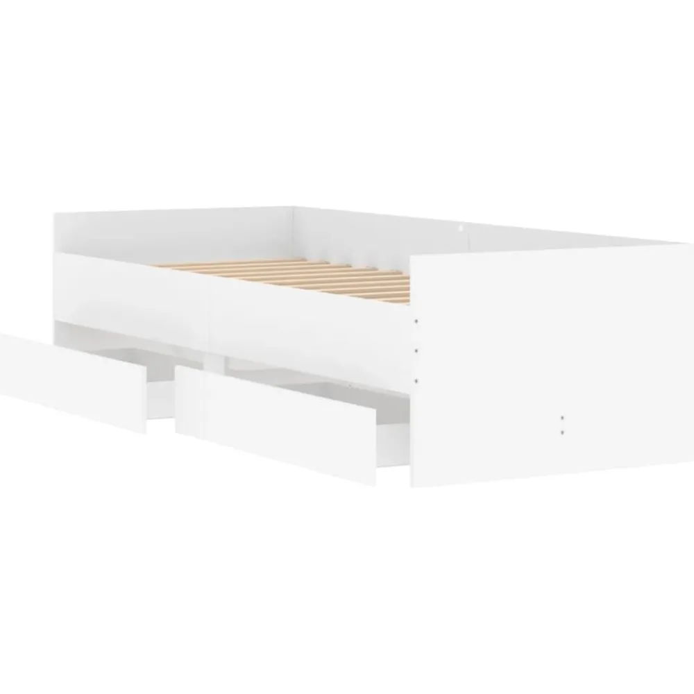 vidaXL Estructura de cama con cajones 100x200 cm Blanco Best