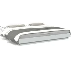 vidaXL Camas Y Accesorios-Estructura de cama madera de ingeniería blanca 200x200 cm