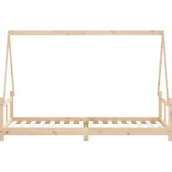 vidaXL Estructura de cama para niños madera maciza de pino 80x200 cm Natural Discount