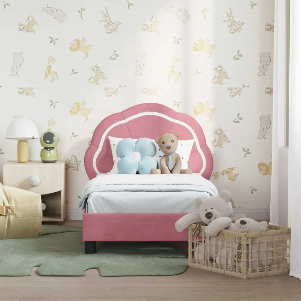 vidaXL Camas Y Accesorios-Estructura de cama para niños pequeños con cabecera