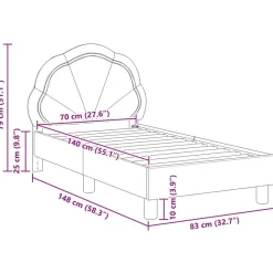 vidaXL Camas Y Accesorios-Estructura de cama para niños pequeños con cabecera