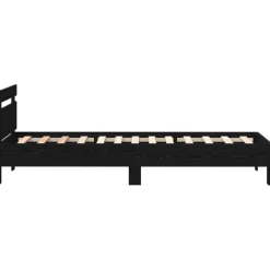 vidaXL Estructura de cama con LED 100 x 200 cm Roble negro Hot