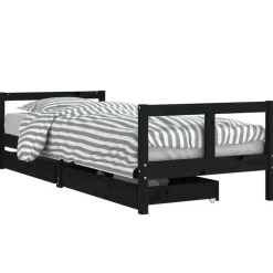 Niños vidaXL Mobiliario Para Bebés Y Niños Pequeños-Estructura de cama niños con cajones madera pino 80x200cm