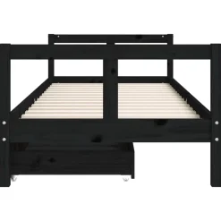 Niños vidaXL Mobiliario Para Bebés Y Niños Pequeños-Estructura de cama niños con cajones madera pino 80x200cm