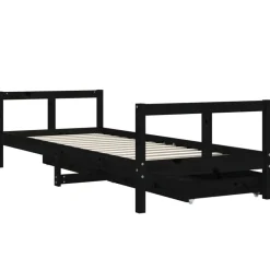 Niños vidaXL Mobiliario Para Bebés Y Niños Pequeños-Estructura de cama niños con cajones madera pino 80x200cm