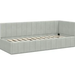 vidaXL Estructura de cama en esquina 80 cm x 200 cm Gris claro Clearance