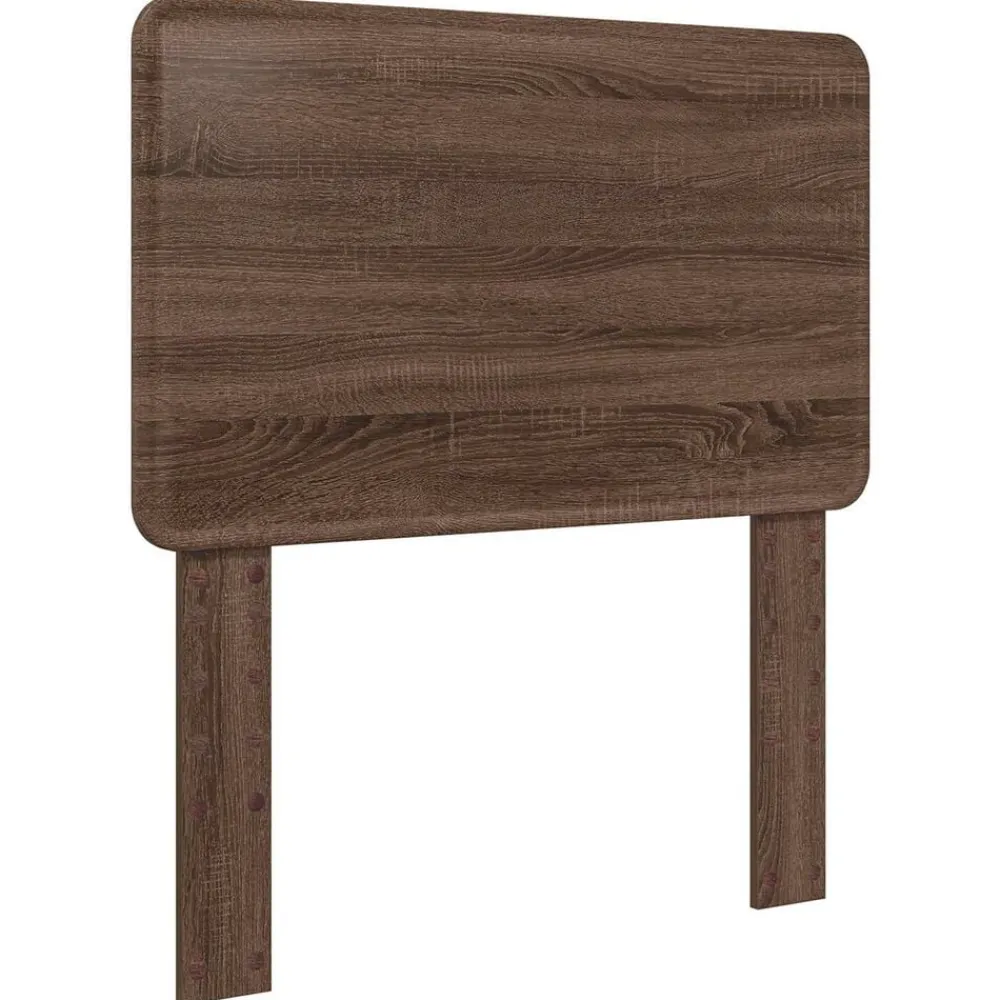 vidaXL Estructura de cama con cabecera Roble Marrón 100 x 200 cm Marrón roble Hot
