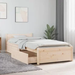 vidaXL Camas Y Accesorios-Estructura de cama individual con cajones 75x190 cm