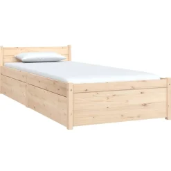 vidaXL Camas Y Accesorios-Estructura de cama individual con cajones 75x190 cm