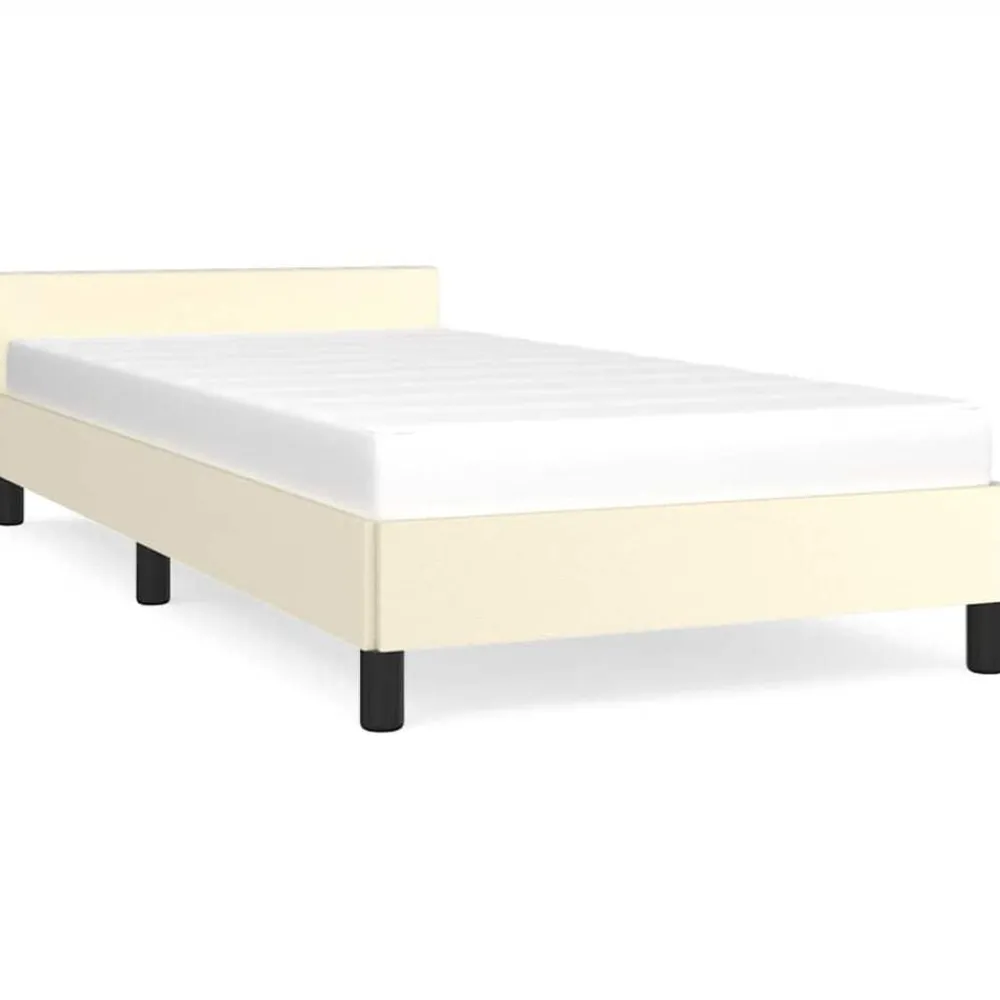 vidaXL Camas Y Accesorios-Estructura de cama con cabecero sin colchón 80x200 cm