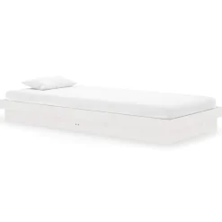 vidaXL Estructura de cama madera maciza 90x200 cm Blanco Outlet