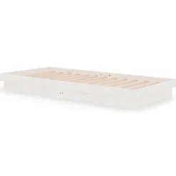 vidaXL Estructura de cama madera maciza 90x200 cm Blanco Outlet