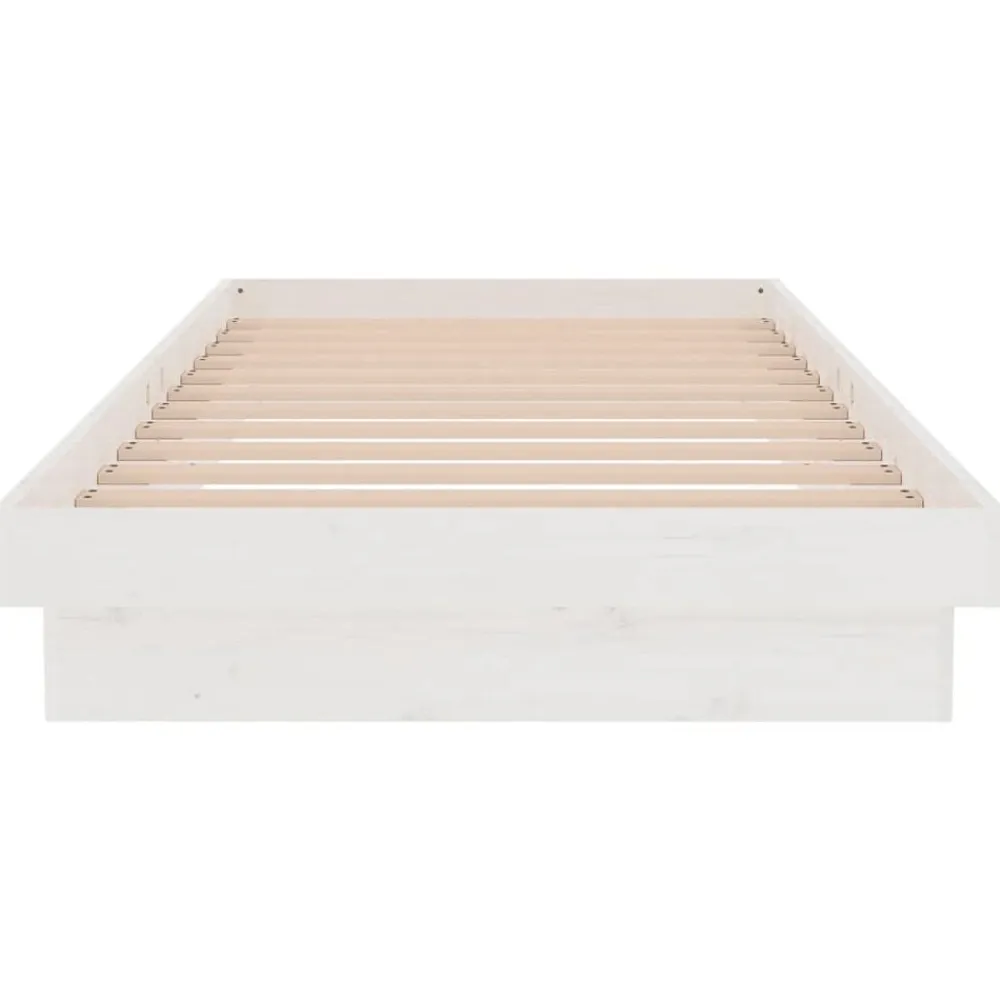 vidaXL Estructura de cama madera maciza 90x200 cm Blanco Outlet