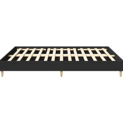vidaXL Camas Y Accesorios-Estructura de cama sin colchón negra 200x200 cm