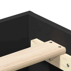 vidaXL Camas Y Accesorios-Estructura de cama sin colchón negra 200x200 cm