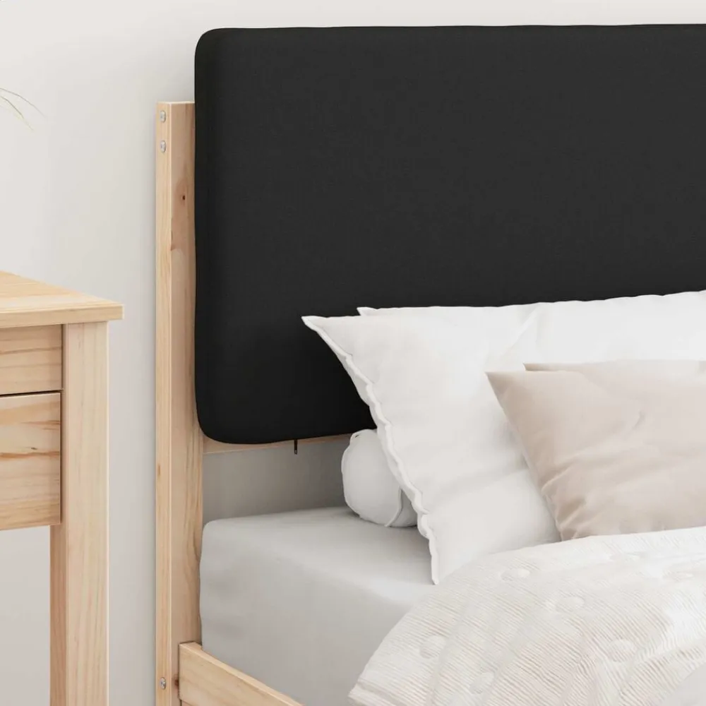 vidaXL Camas Y Accesorios-Estructura de Cama con Cabecera Tapizada Negro 100 x 200 cm