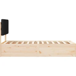 vidaXL Camas Y Accesorios-Estructura de Cama con Cabecera Tapizada Negro 100 x 200 cm