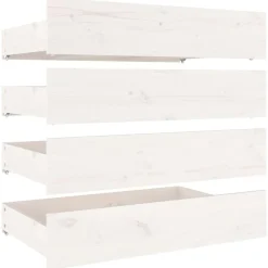 vidaXL Estructura de cama con cajones doble 135x190 cm Blanco Outlet