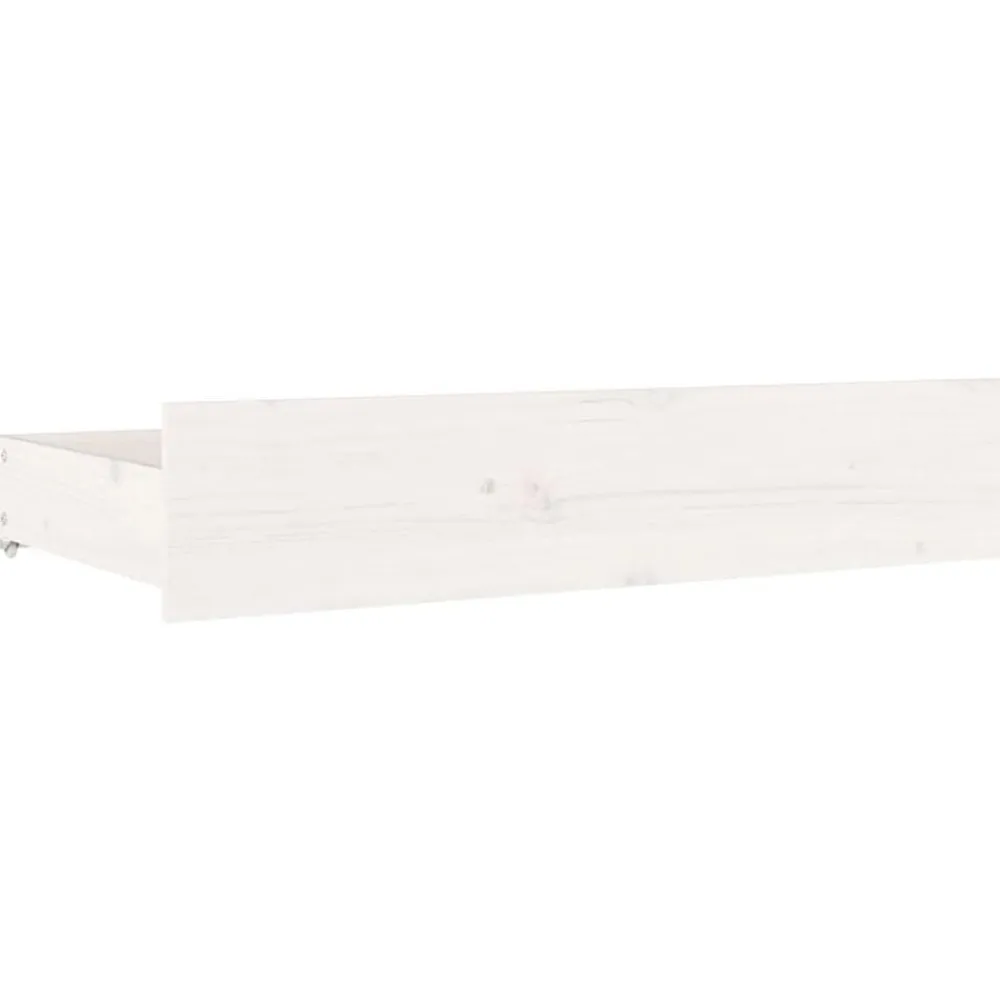 vidaXL Estructura de cama con cajones doble 135x190 cm Blanco Outlet