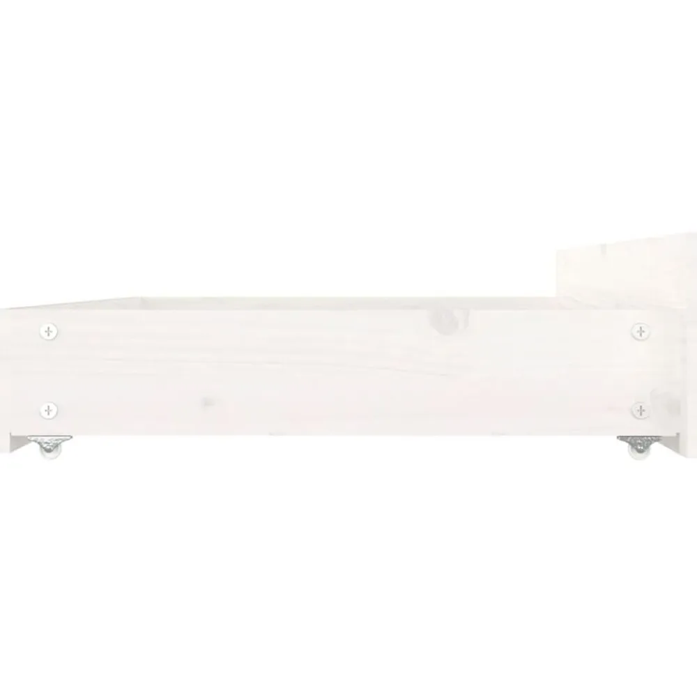 vidaXL Estructura de cama con cajones doble 135x190 cm Blanco Outlet