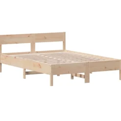 vidaXL Estructura de cama sin colchón madera maciza de pino 160x200 cm Natural Hot