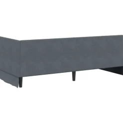 vidaXL Camas Y Accesorios-Estructura de Cama Esquina con Colchón 2 pcs Gris Terciopelo