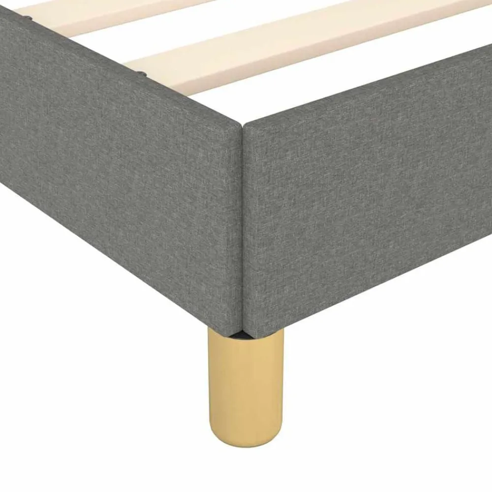 vidaXL Estructura de cama sin colchón tela 80x200 cm Gris oscuro