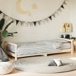 vidaXL Estructura de cama para niños madera maciza de pino 80x200 cm Natural Outlet