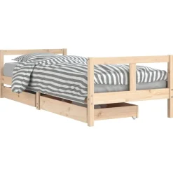 vidaXL Estructura de cama para niños con cajones madera pino 80x200 cm Natural Online