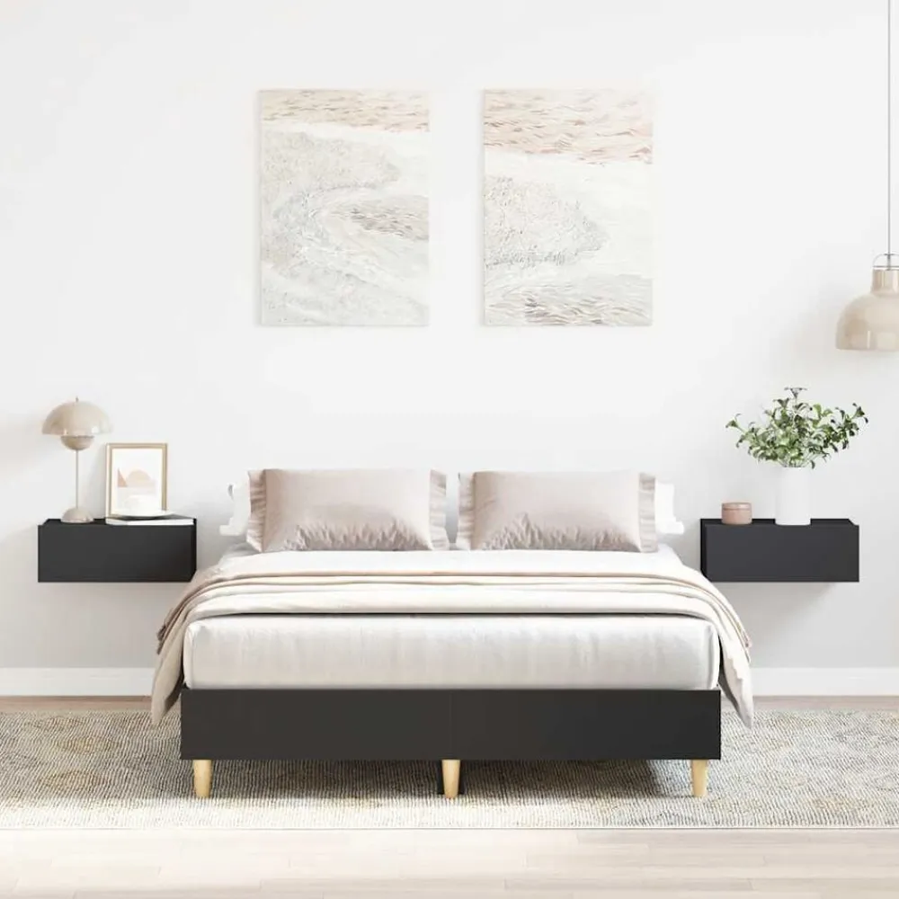vidaXL Estructura de cama sin colchón negra 120x200 cm Negro Best