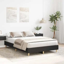 vidaXL Estructura de cama sin colchón negra 120x200 cm Negro Best
