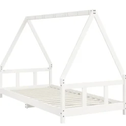 vidaXL Estructura de cama para niños madera de pino 90x200 cm Blanco Online