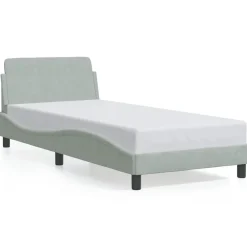 vidaXL Estructura de cama Dover terciopelo 80x200 cm Gris claro Best