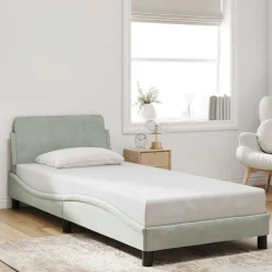 vidaXL Estructura de cama Dover terciopelo 80x200 cm Gris claro Best