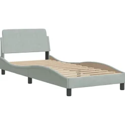vidaXL Estructura de cama Dover terciopelo 80x200 cm Gris claro Best