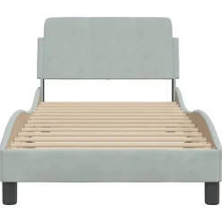 vidaXL Estructura de cama Dover terciopelo 80x200 cm Gris claro Best