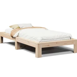vidaXL Camas Y Accesorios-Estructura de cama sin colchón madera maciza de pino 100x200 cm