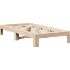 vidaXL Camas Y Accesorios-Estructura de cama sin colchón madera maciza de pino 100x200 cm