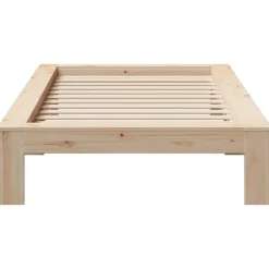 vidaXL Camas Y Accesorios-Estructura de cama sin colchón madera maciza de pino 100x200 cm