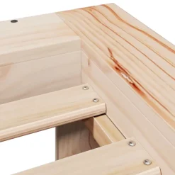 vidaXL Camas Y Accesorios-Estructura de cama sin colchón madera maciza de pino 100x200 cm