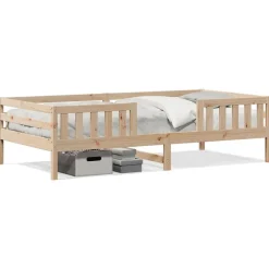 vidaXL Estructura de cama sin colchón madera maciza de pino 100x200 cm Natural Best