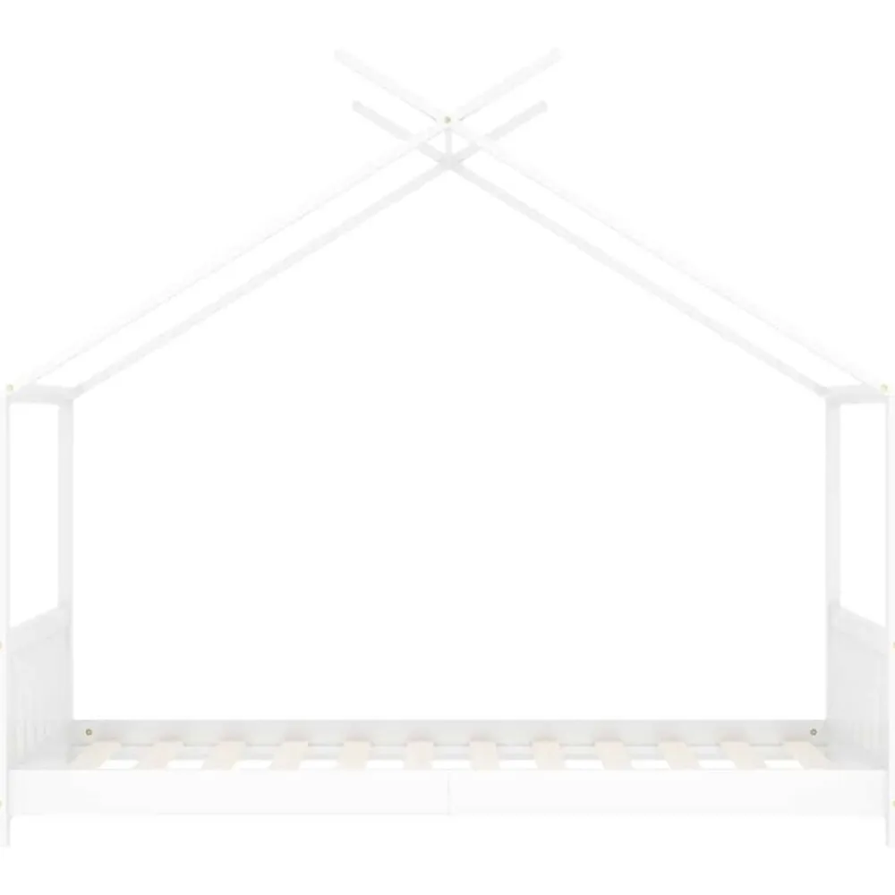 vidaXL Estructura de cama infantil madera maciza pino 70x140 cm Blanco