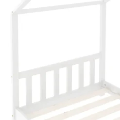 vidaXL Estructura de cama infantil madera maciza pino 70x140 cm Blanco