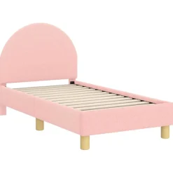 vidaXL Estructura de cama para niños pequeños con cabecera Rosa Outlet